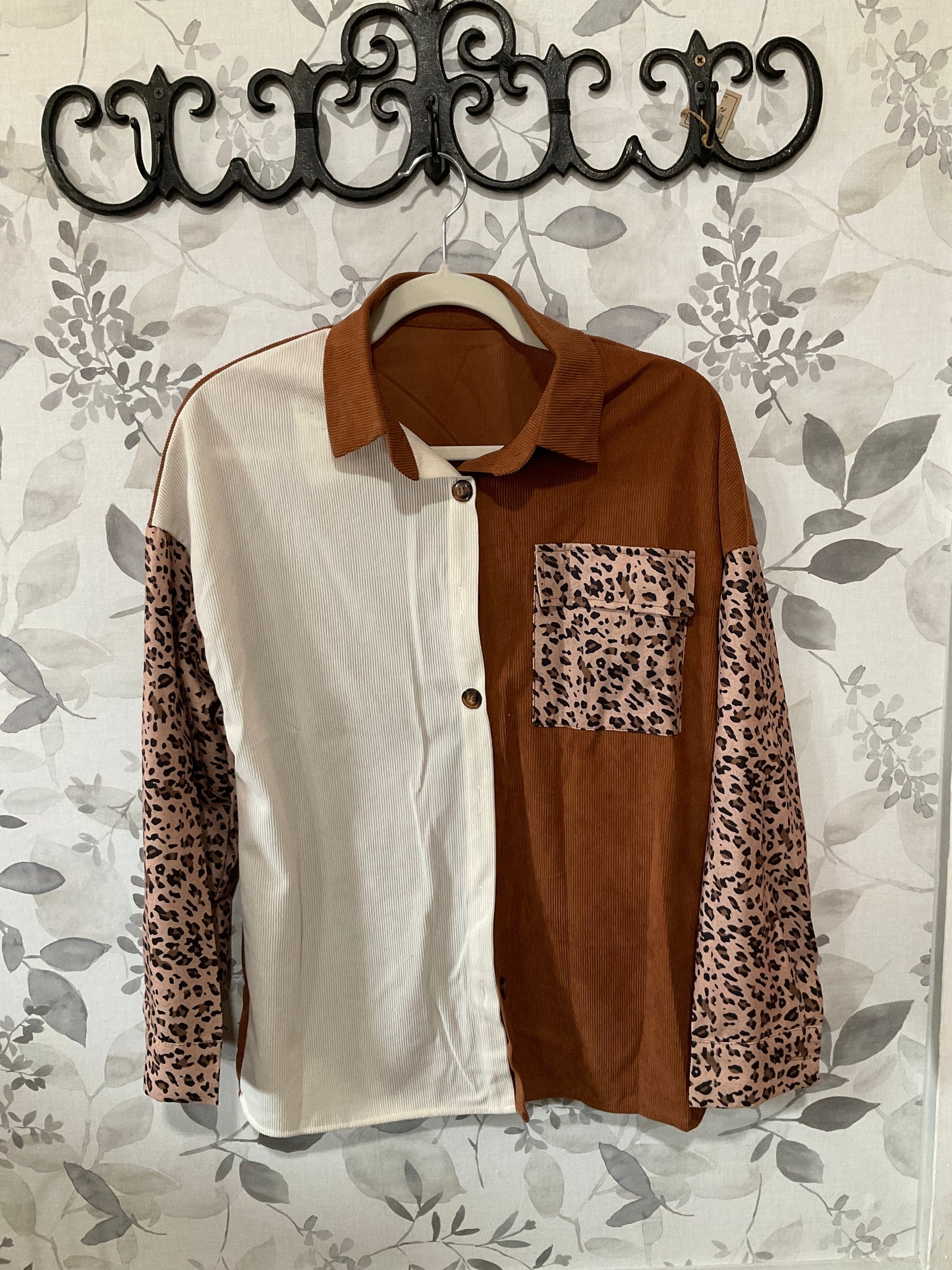 Leopard Sleeve Shacket