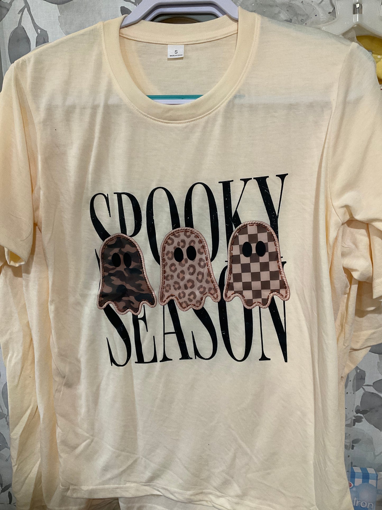 Spooky Season Embroidered Ghost Tee