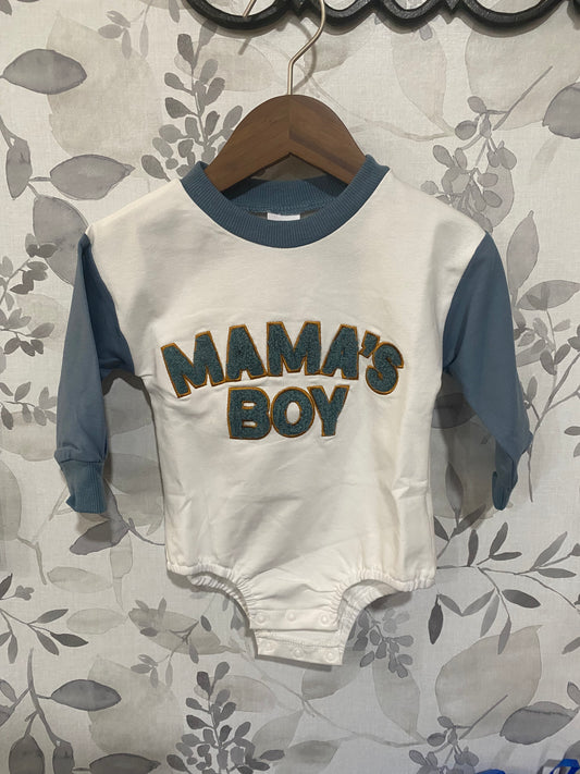 Mamas boy bubble romper