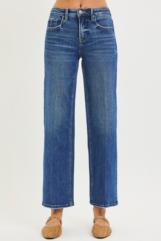 Risen PSA21569 tummy control straight jeans