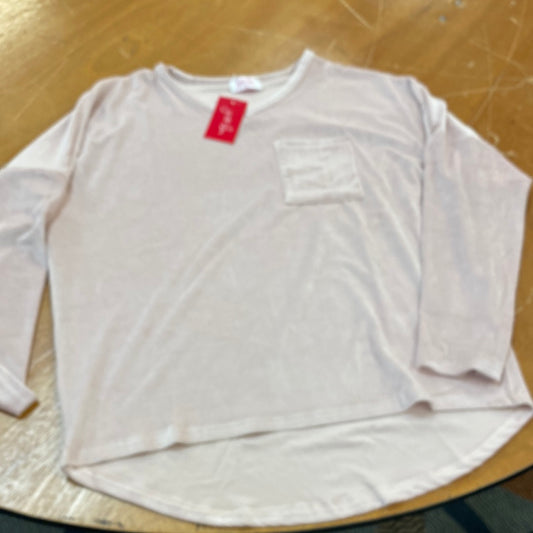 Blush velvet top