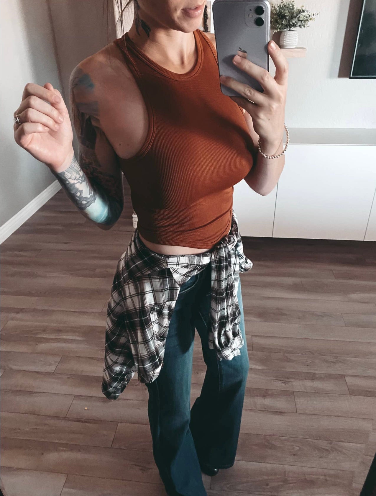 Ribbed high neck Crop Tank Tops