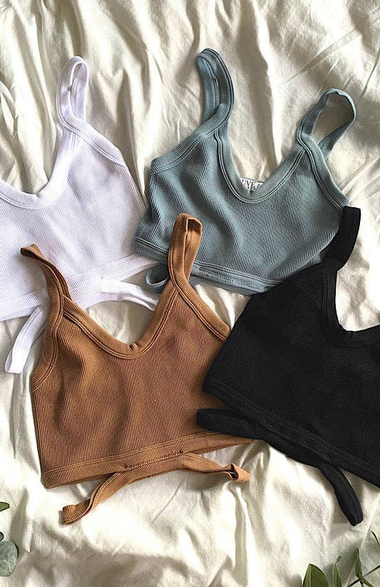 Cut out Crop Tank Top