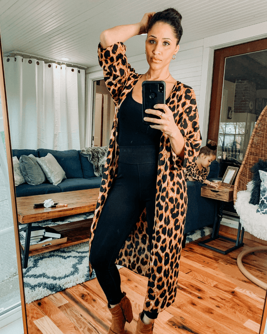 Bailey's Blossoms - Dakota Duster Kimono - Leopard (Womens)