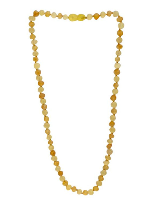 Raw Lemon Amber Adult Necklace
