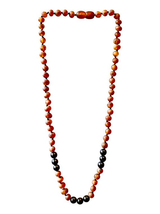 Amber + Shungite Radiation Blocker Adult Necklace