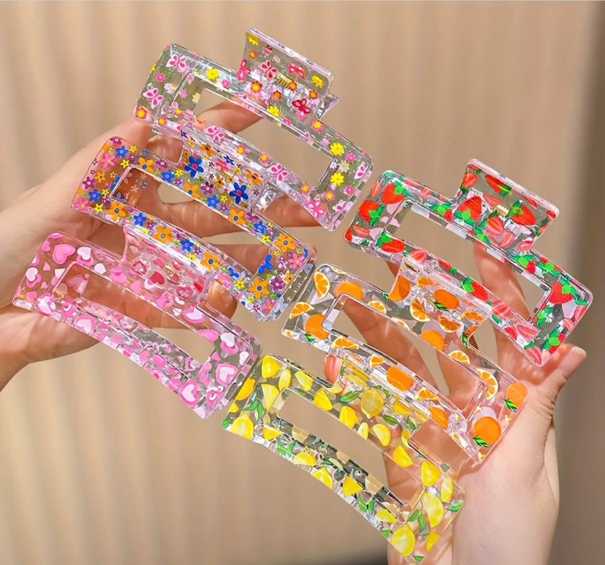 Fruit & Floral claw clips