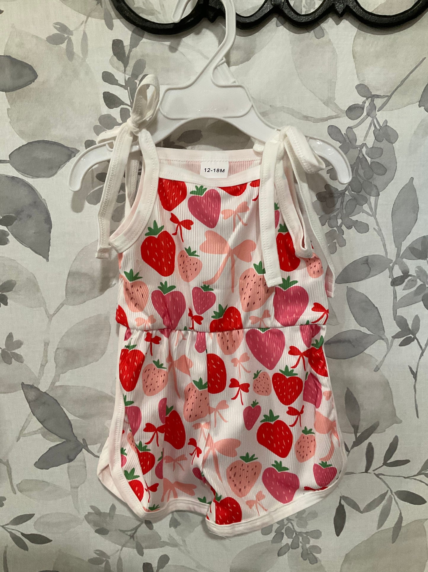 Strawberry & Bow Romper