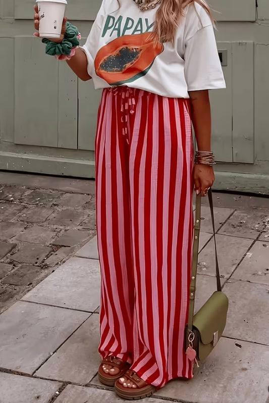 Pink striped pants
