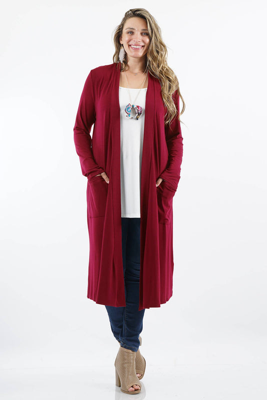 PLUS SIZE SLOUCHY POCKET CLASSIC LONG DUSTER