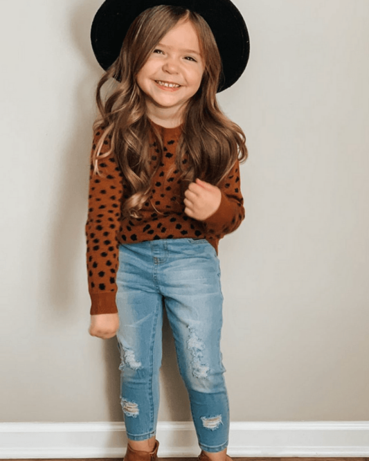Teddy Mommy & Me Cozy Sweater - Safari Dot