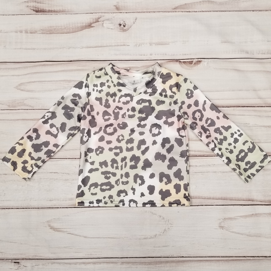 Pastel Cheetah V-Neck Top (kids)