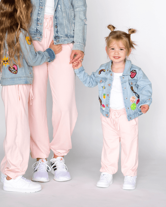 Noah Mommy & Me Athleisure Joggers - Pastel Pink (Kids)