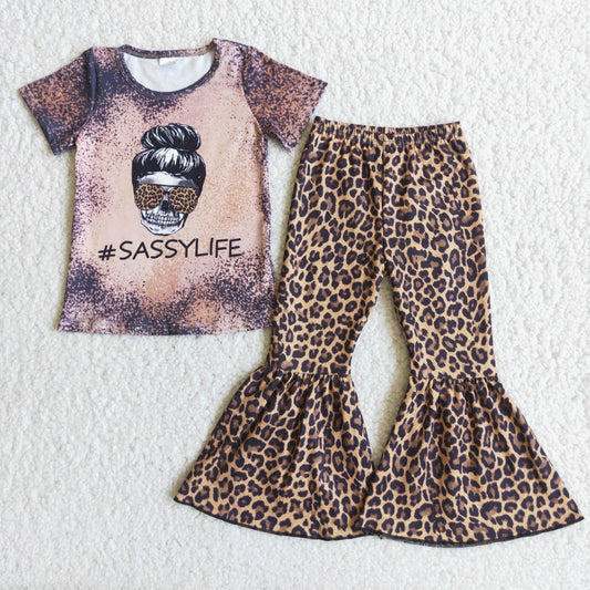 Sassy life Leopard Pants Set