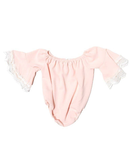 Bella Long Sleeve Bubble Romper - Light Pink
