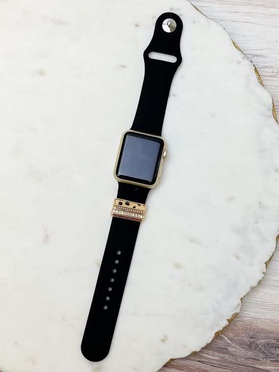 Solid Silicone Smart Watch Band with Charms