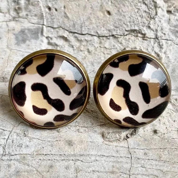 Leopard Stud Earrings