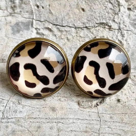 Leopard Stud Earrings